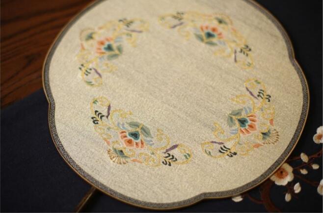 家佳樂文學(xué)紫竹緙絲團(tuán)扇圖片