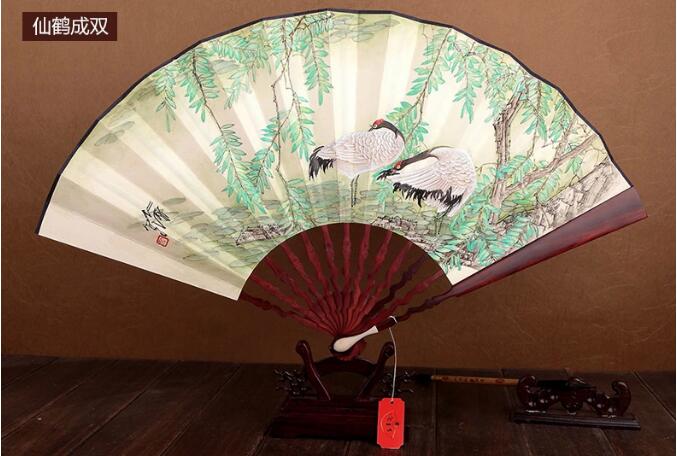 家佳樂文學紅木手繪折扇圖片