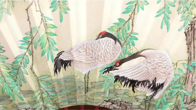 家佳樂文學紅木手繪折扇圖片