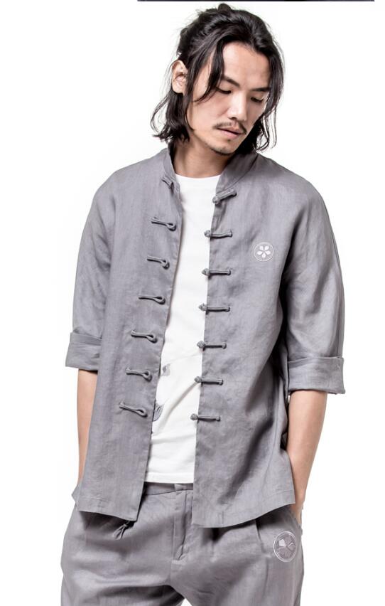 家佳樂文學(xué)復(fù)古刺繡男士唐裝