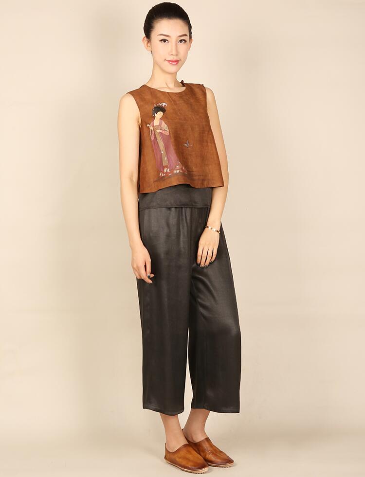 家佳樂文學(xué)中式背心女士唐裝