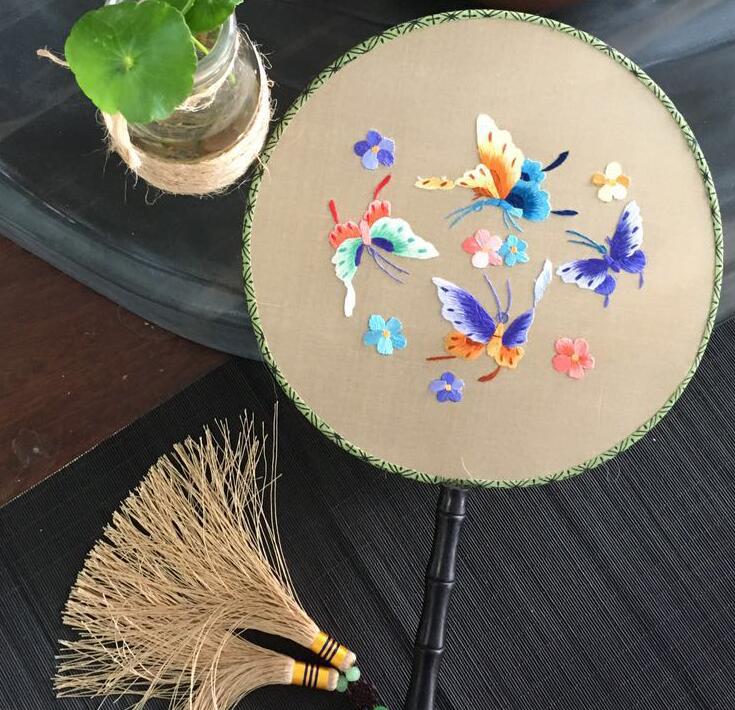 蘇繡真絲小團(tuán)扇