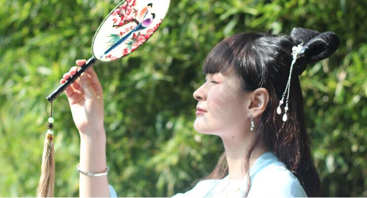 雙面蘇繡真絲小團扇