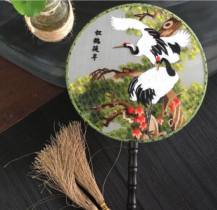 雙面蘇繡真絲小團扇