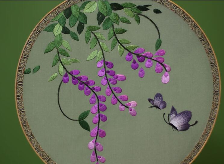 家佳樂文學蘇繡真絲團扇