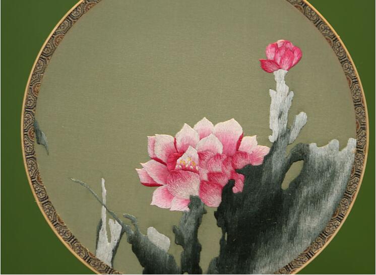 家佳樂文學蘇繡真絲團扇