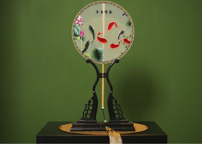 家佳樂文學(xué)蘇繡真絲扇