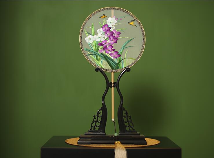 家佳樂文學(xué)刺繡真絲團(tuán)扇