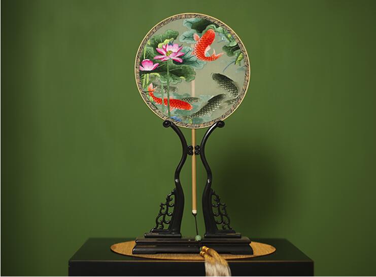 家佳樂文學(xué)刺繡真絲團(tuán)扇