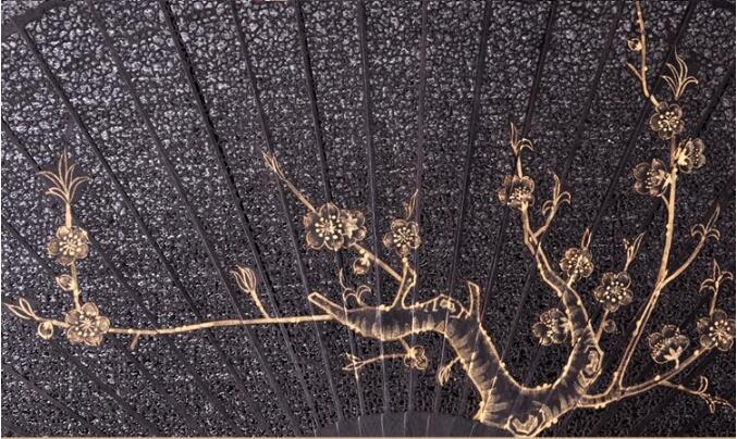 家佳樂文學(xué)烏木扇雕刻拉花折扇