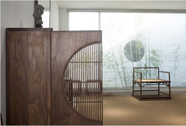 黑胡桃家具璞木禪意中式柜子。