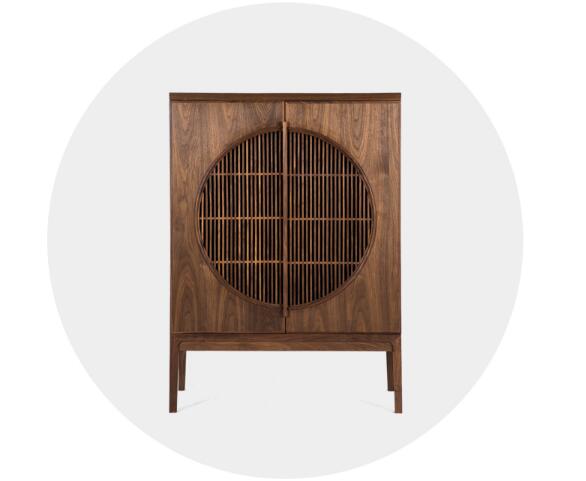 黑胡桃家具璞木禪意中式柜子。