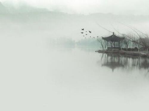 繪本中的亭臺(tái)樓閣古風(fēng)插畫圖片