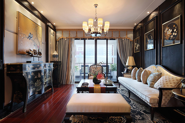 新中式風(fēng)格會(huì)舍的裝修圖