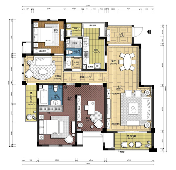 新中式裝修，會舍裝修設(shè)計(jì)(四)