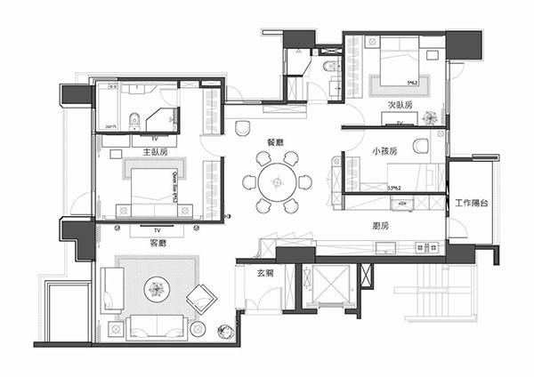 新中式裝修設(shè)計，會舍裝修設(shè)計(五)
