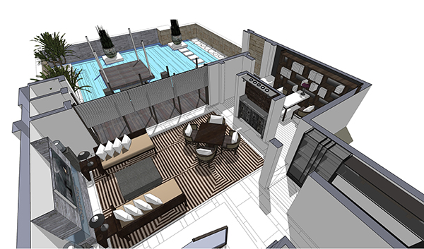 新中式會舍裝修設(shè)計樣板圖