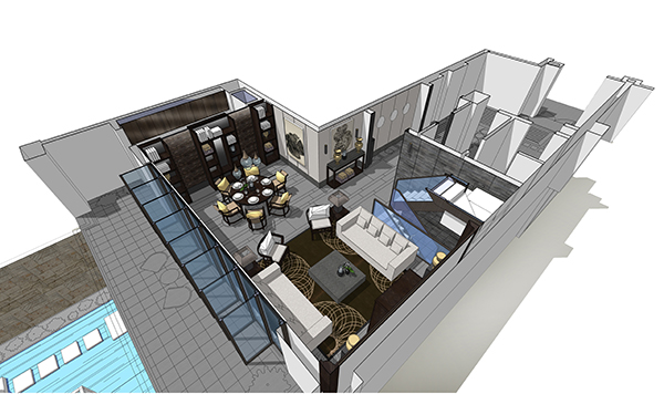 新中式會舍裝修設(shè)計樣板圖