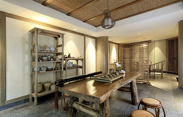 新中式裝修設(shè)計，會舍裝修設(shè)計圖(五)