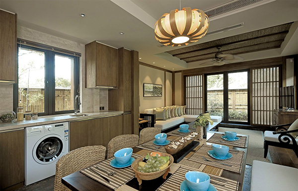 新中式裝修設(shè)計，會舍裝修設(shè)計圖(五)