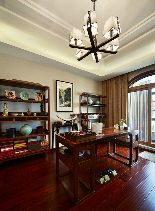 新中式裝修設(shè)計，會舍裝修設(shè)計圖(八)