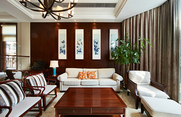 新中式裝修設(shè)計，會舍裝修設(shè)計圖(八)