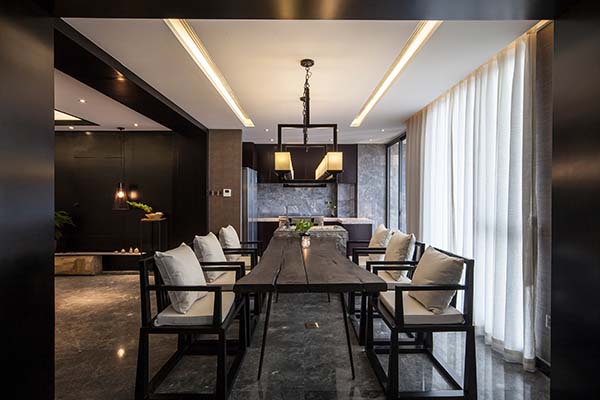 新中式裝修設(shè)計，裝修設(shè)計會舍圖(六)