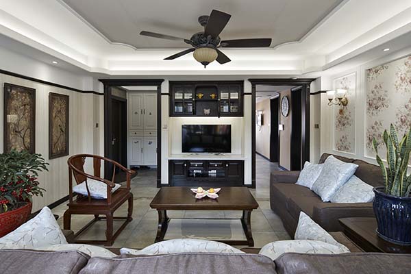 新中式裝修設(shè)計，裝修設(shè)計會舍圖(七)