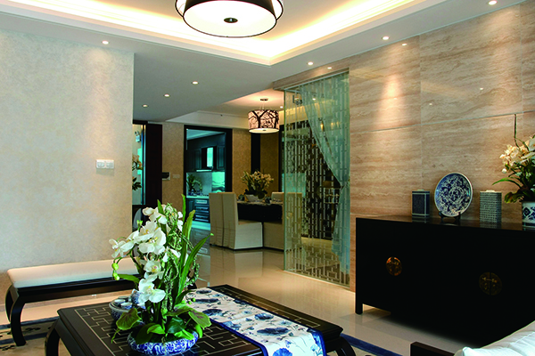 新中式別墅裝修設(shè)計，愛上青花瓷