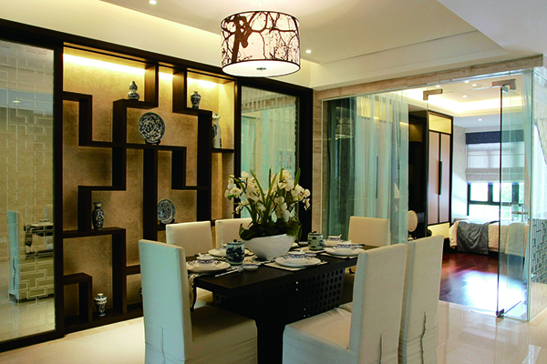 新中式別墅裝修設(shè)計，愛上青花瓷