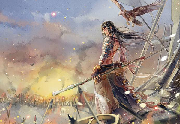 古風(fēng)圖片，戰(zhàn)場上的男子