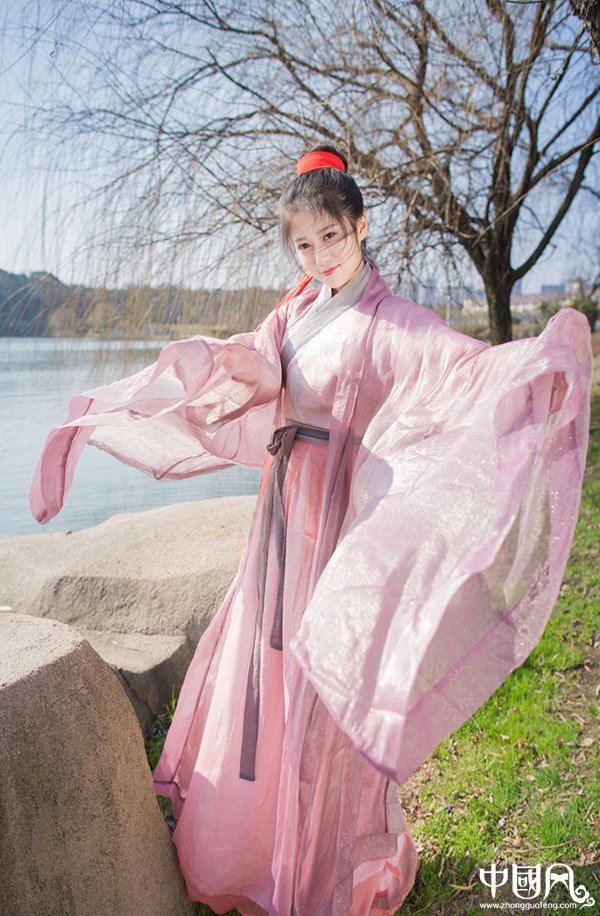 漢服魏晉風立領大袖衫