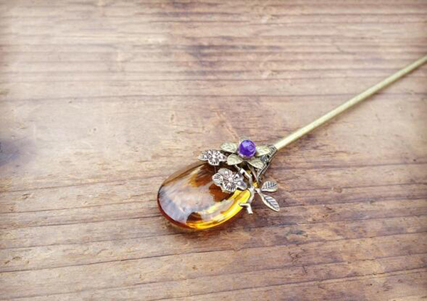 大水滴古典家佳樂文學盤發(fā)發(fā)簪單簪