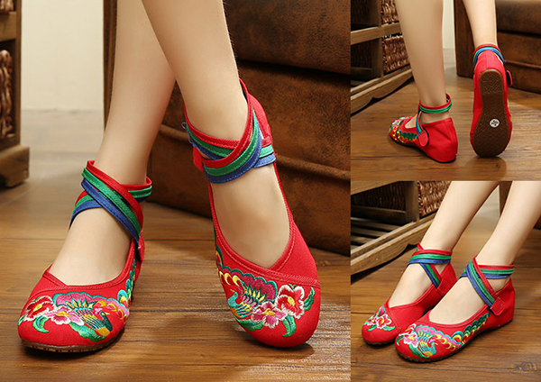 家佳樂文學(xué)繡花鞋 民族風(fēng)布鞋