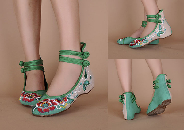 家佳樂文學(xué)繡花鞋 民族風(fēng)布鞋