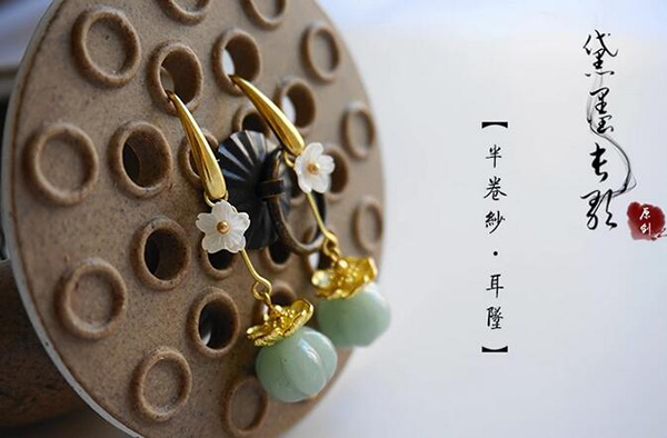 天然東陵玉耳墜 家佳樂文學(xué)耳飾