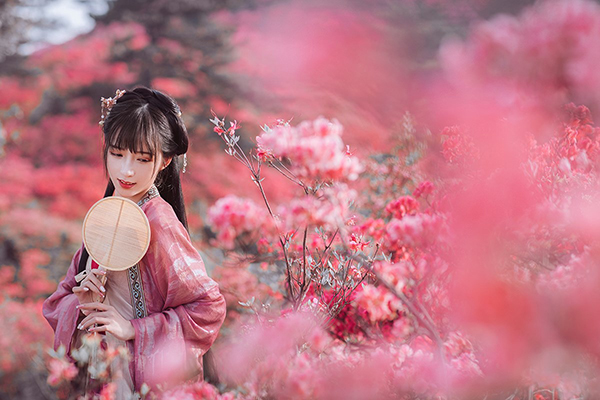 花不負儂，古裝女子攝影照片