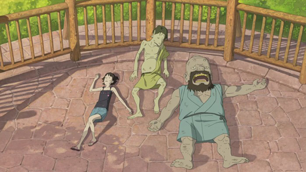 動(dòng)漫圖片，《給桃子的信》女主與三只妖怪