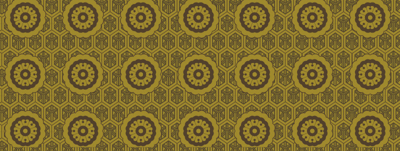 中國(guó)傳統(tǒng)服飾復(fù)古圓花圖案系列二，矢量素材