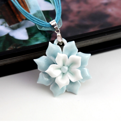 古風白袂青衫家佳樂文學手工陶瓷項鏈