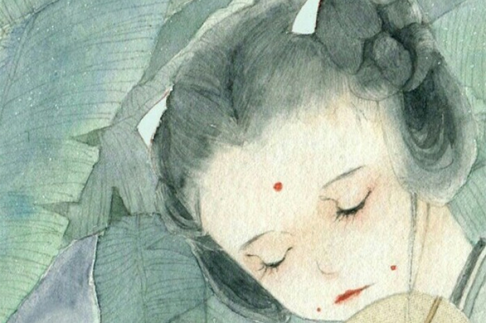 清雅風(fēng)格古典女生頭像，動漫水彩古風(fēng)頭像