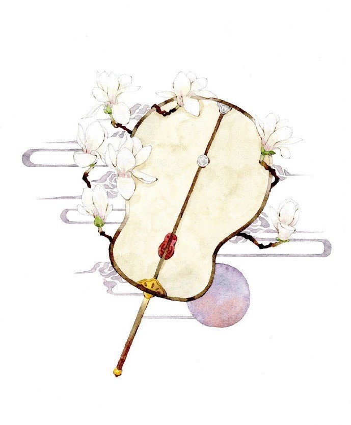 一組古風(fēng)配飾插畫(huà)系列，清新唯美古風(fēng)圖片