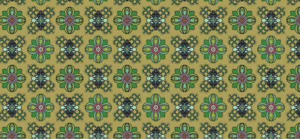 中國傳統(tǒng)織錦小碎花圖案與配色，矢量素材AI圖片