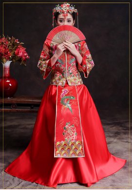 復(fù)古風(fēng)新娘禮服，時尚驚艷中式禮服
