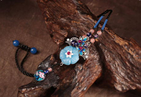 幽藍(lán)繁香家佳樂文學(xué)吊墜毛衣鏈復(fù)古項(xiàng)鏈