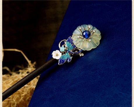 古風(fēng)花朵發(fā)簪發(fā)飾，未聞花名中式簪子頭飾
