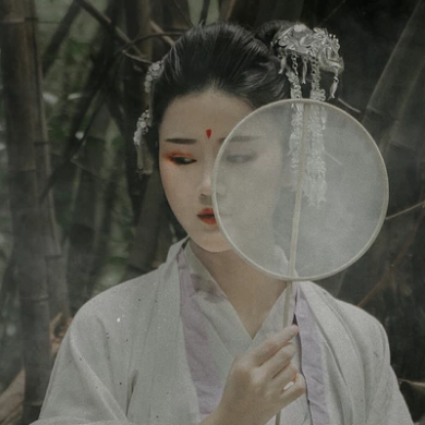 白衣素紗女子頭像像，唯美古風(fēng)女子真人頭像