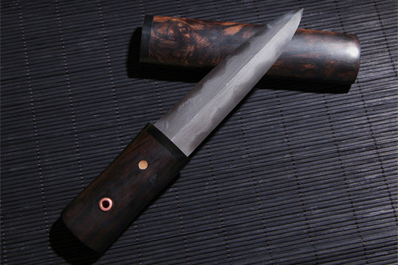 隱劍簡(jiǎn)約短劍手工漢劍，短小易帶紫檀劍鞘