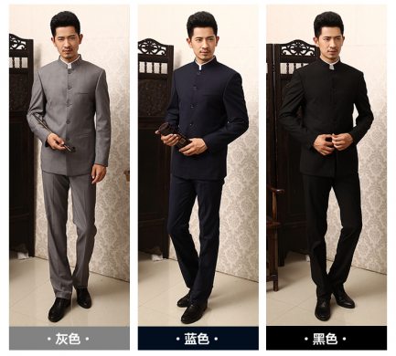 家佳樂(lè)文學(xué)商務(wù)休閑男士立領(lǐng)中山裝