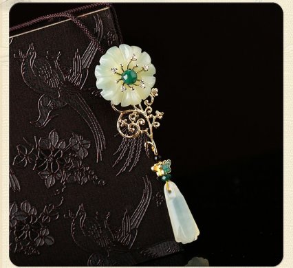 岫玉吊墜掛件，簡約氣質(zhì)項鏈首飾